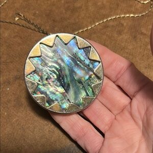 House of Harlow 1960 Abalone Pendant Necklace